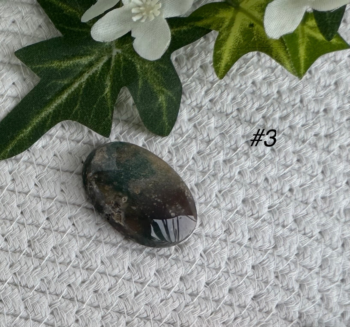 ブルーグレープアゲート|天然石カボション(約3.5cm)|1点販売